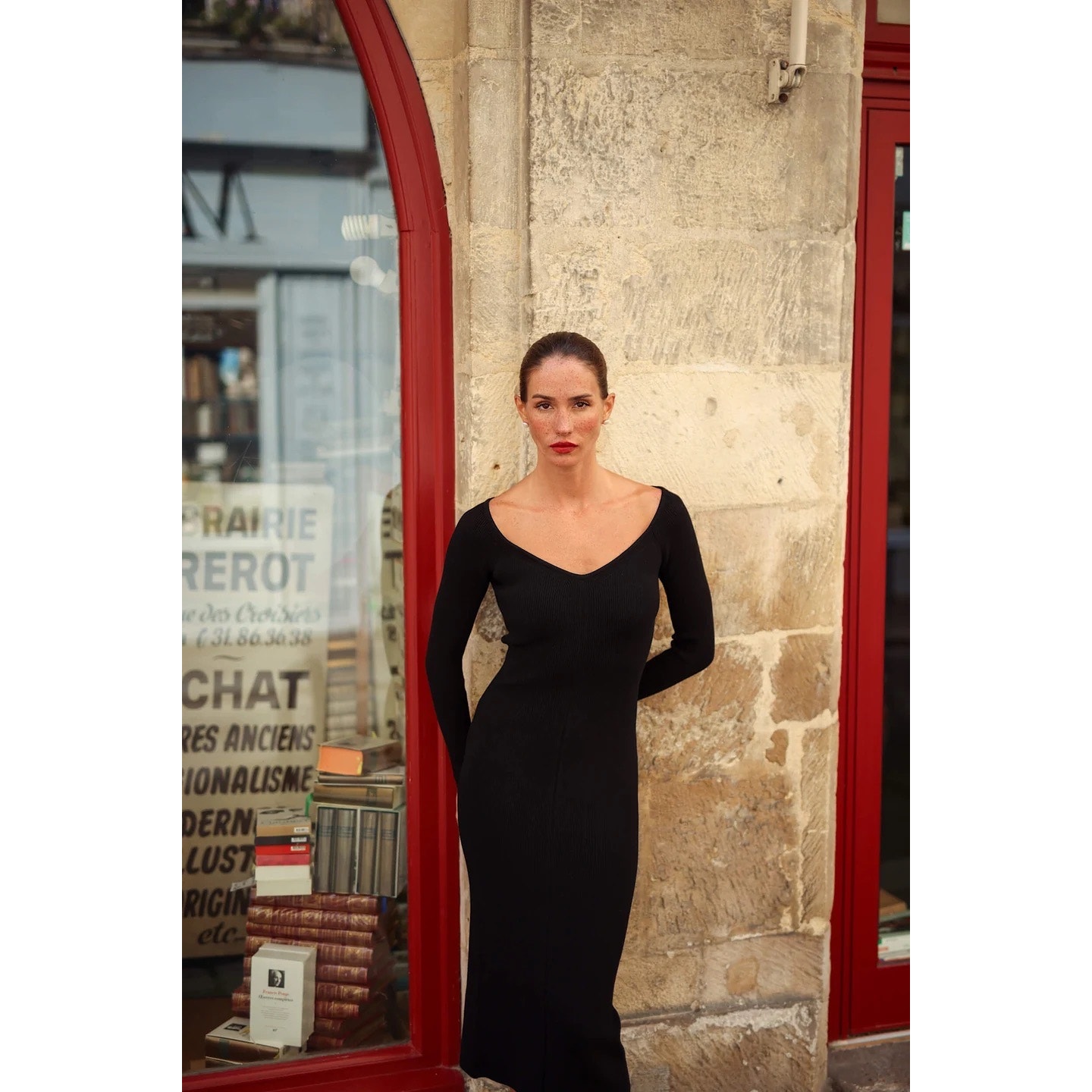 Nwt Gaala Paris Vanessa Knit Midi Dress Black 40 - L — image 4 of 8